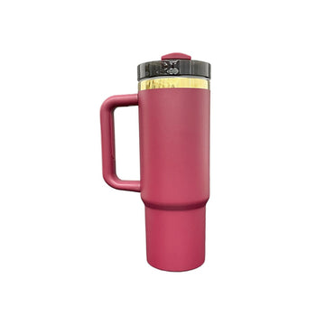 30oz Gold Plated Handle Tumbler - Burgundy