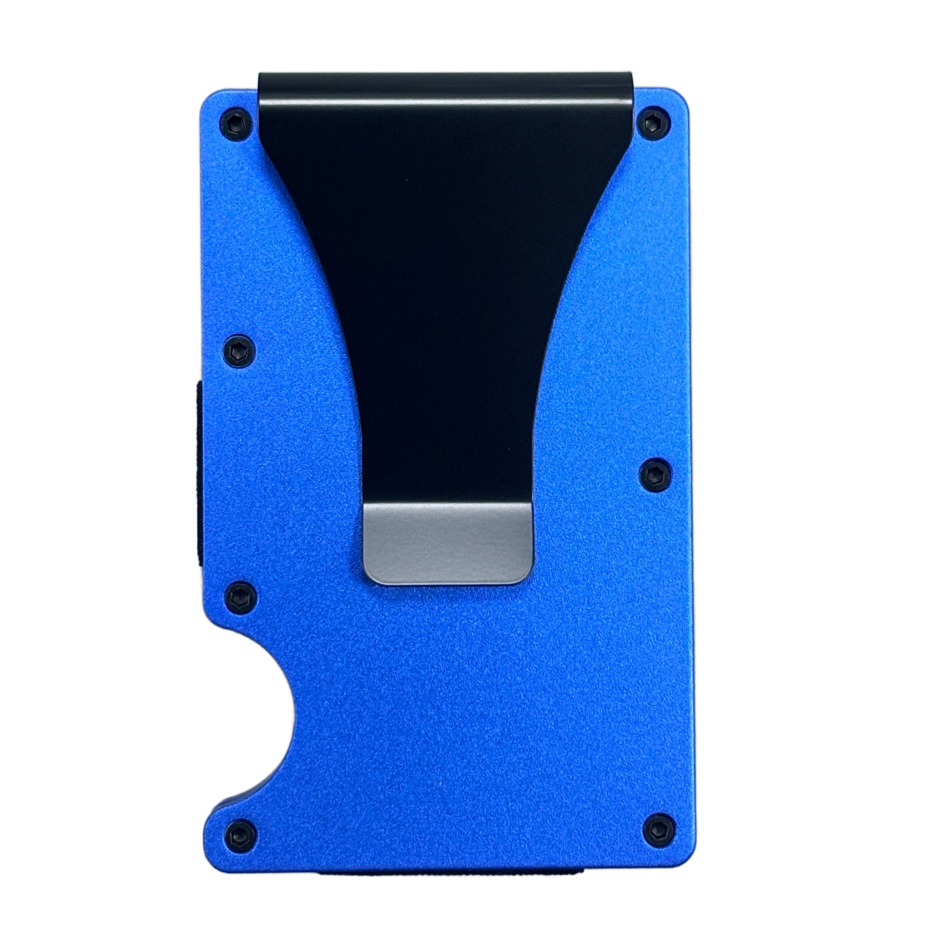 Minimalist RFID Wallet – Deep Blue Metal