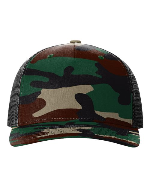 Printed Five-Panel Trucker Cap - 112PFP
