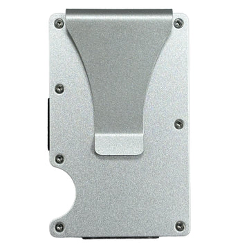 Minimalist RFID Wallet – Silver Metal