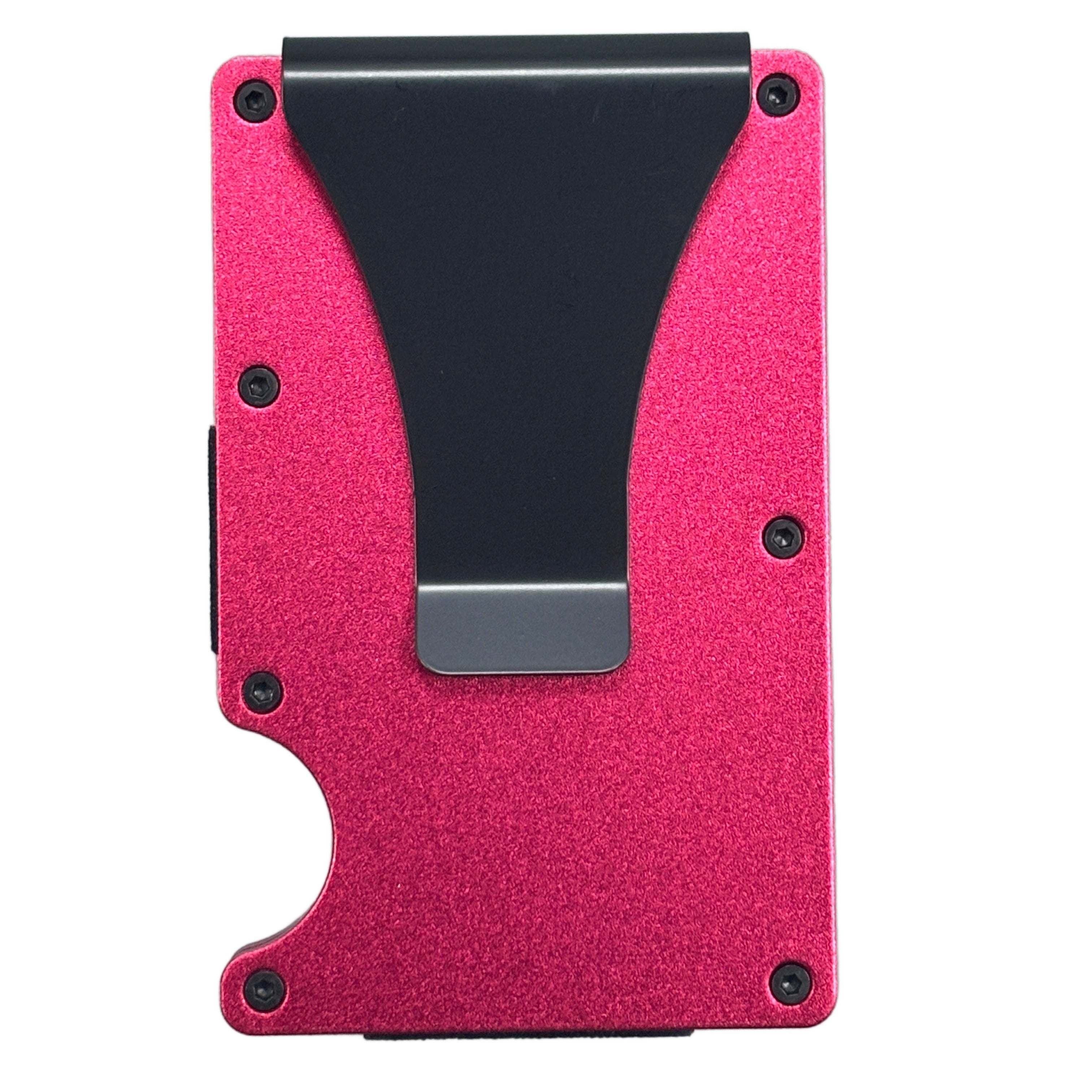 Minimalist RFID Wallet – Bright Red Metal