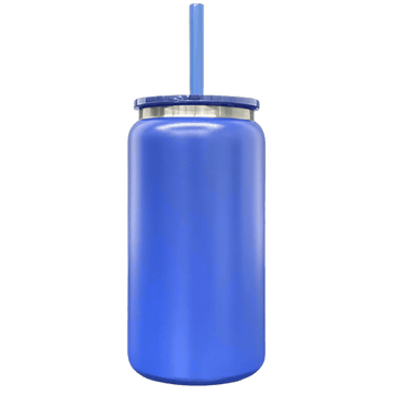 16oz Mirror Black Plated Tumbler - Blue