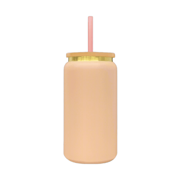 16oz Gold Plated Tumbler - Peach