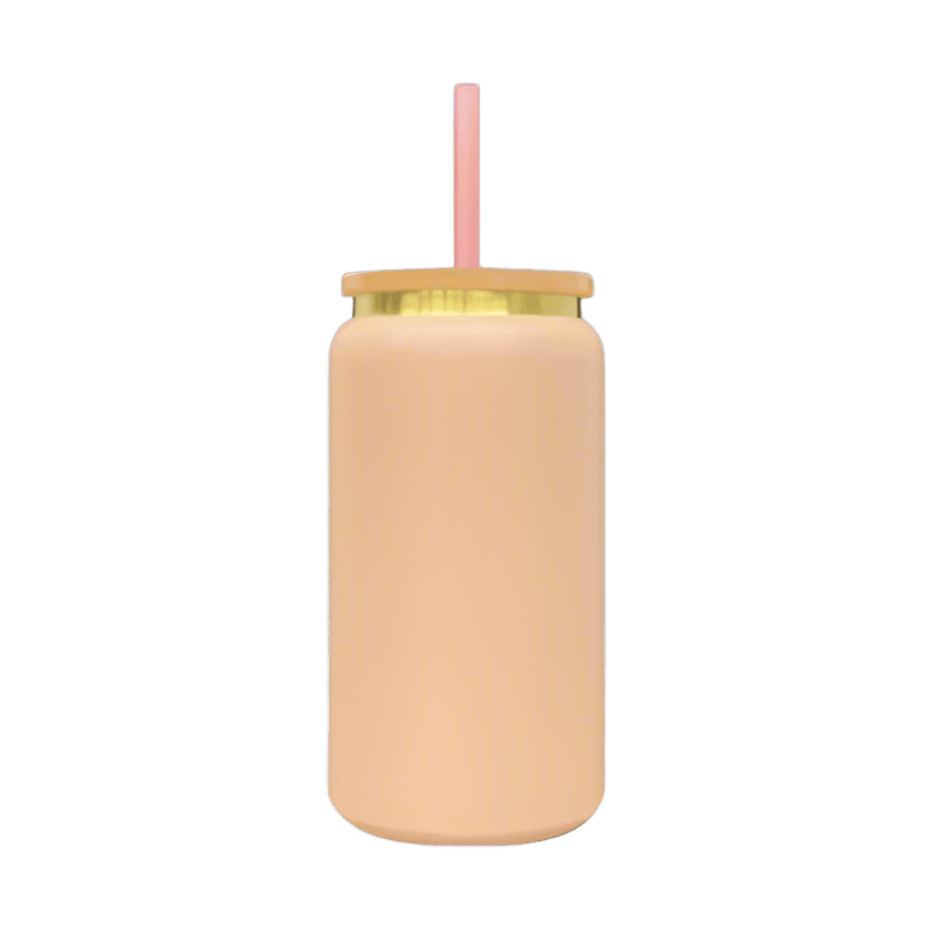 16oz Gold Plated Tumbler - Peach
