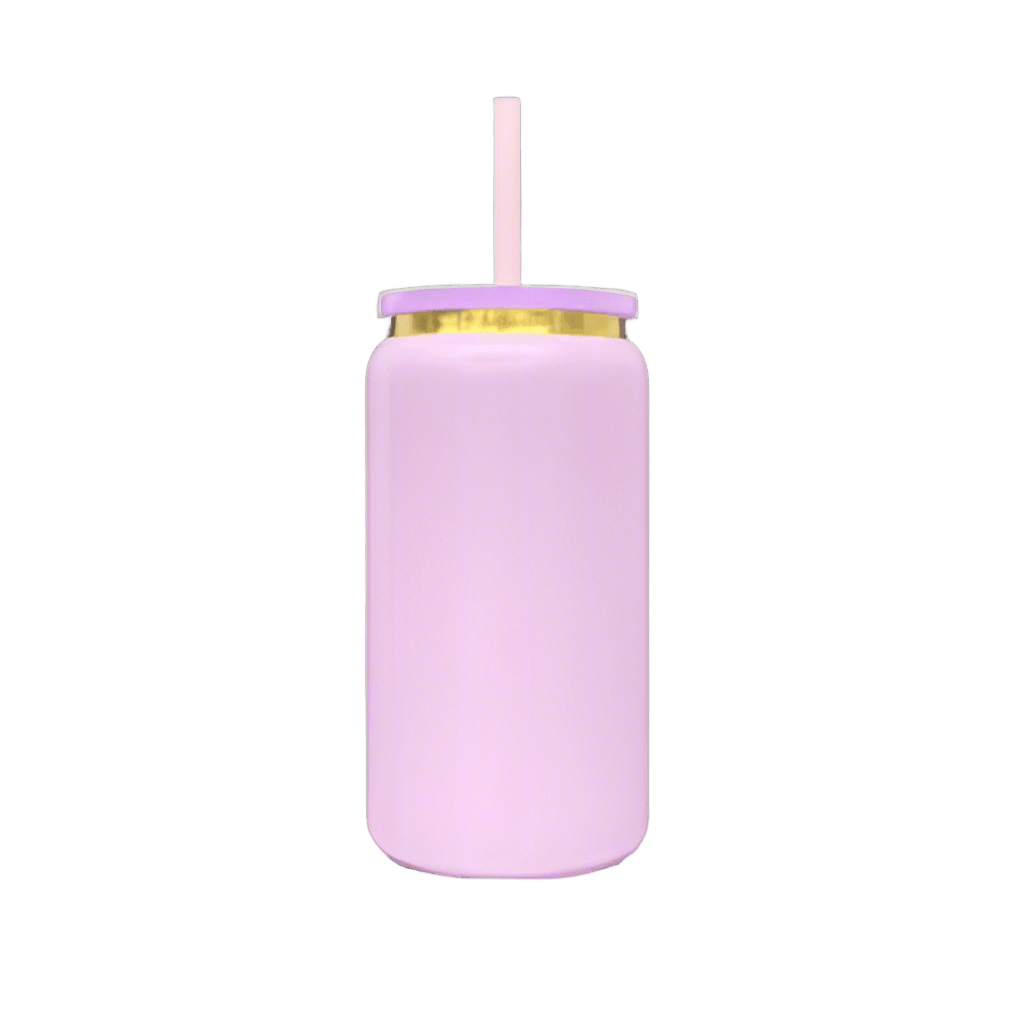 16oz Gold Plated Tumbler - Pink