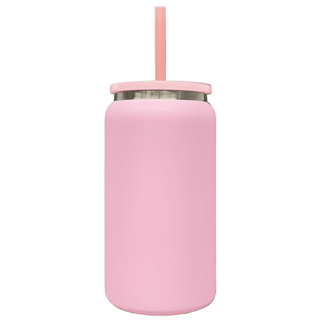 16oz Mirror Black Plated Tumbler - Pink