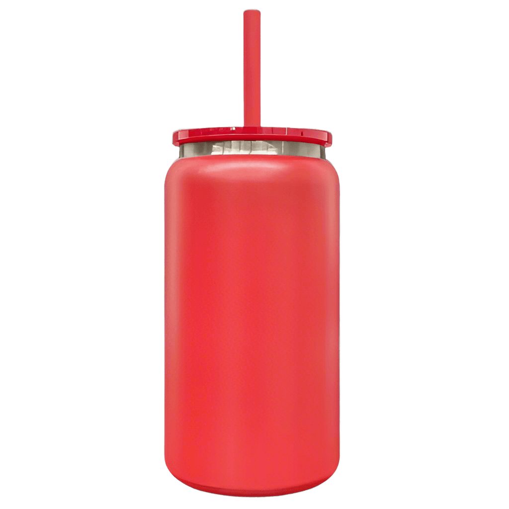 16oz Mirror Black Plated Tumbler - Red