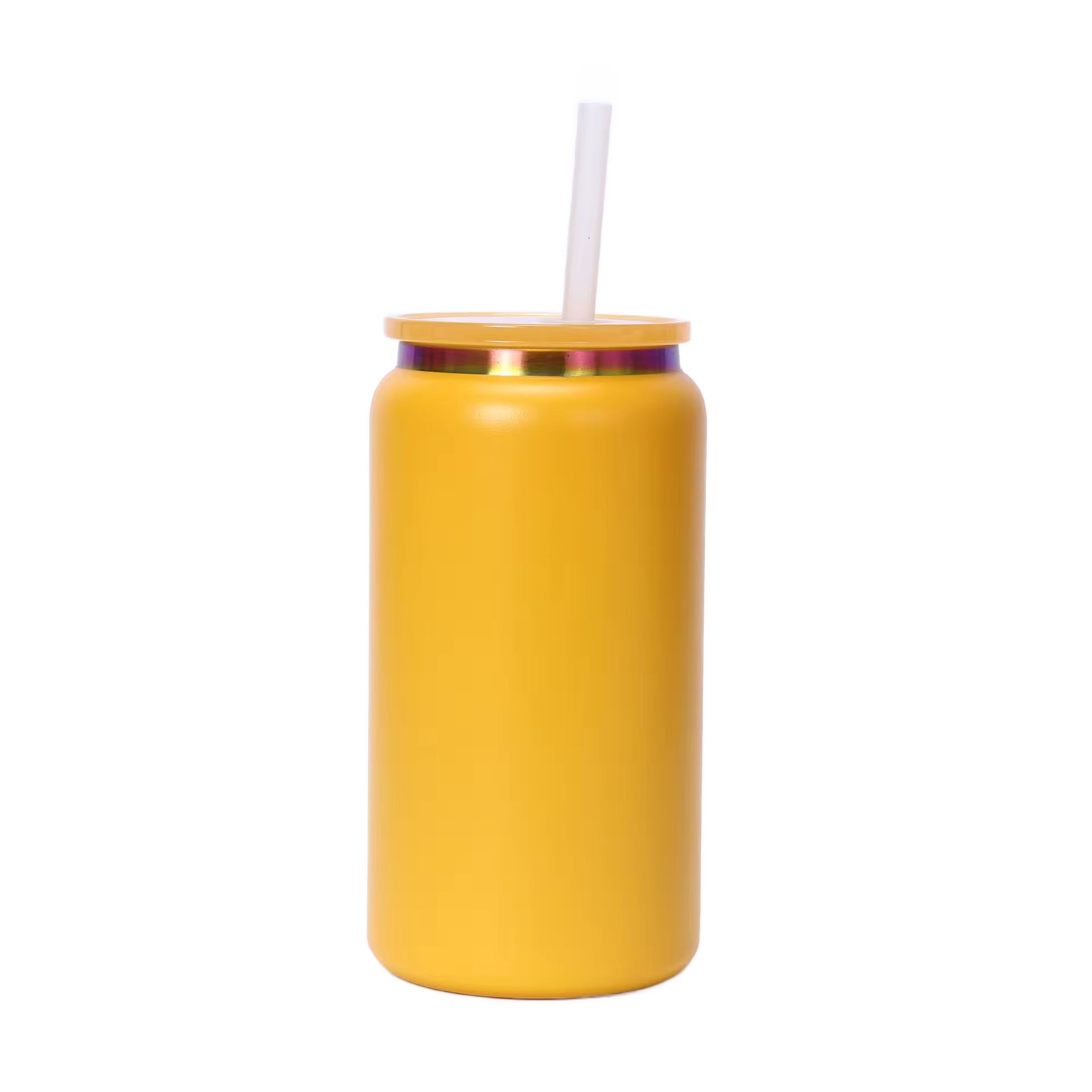16oz Rainbow Plated Tumbler - Goldenrod