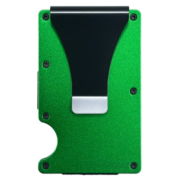 Minimalist RFID Wallet – Green Metal