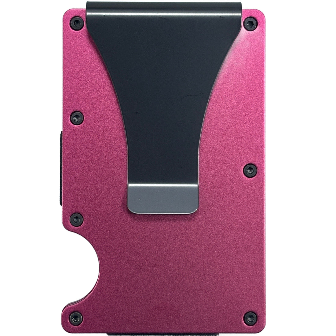 Minimalist RFID Wallet – Maroon Metal