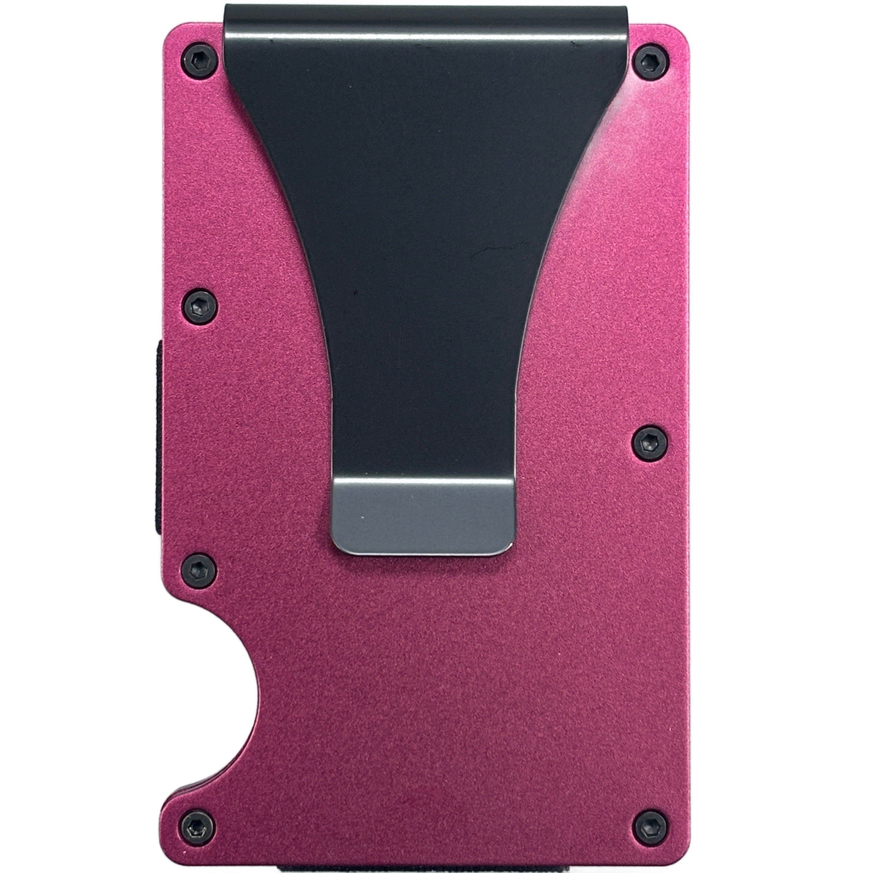 Minimalist RFID Wallet – Maroon Metal