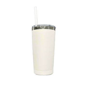 20oz Mirror Black Plated Tumbler - Cream