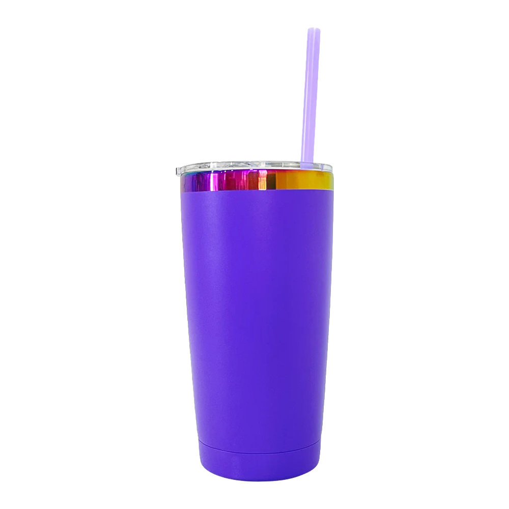 20oz Rainbow Plated Tumbler - Purple
