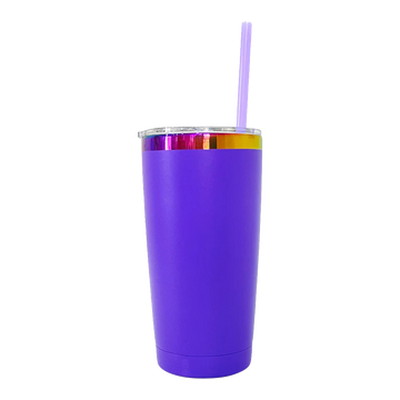 20oz Rainbow Plated Tumbler - Purple