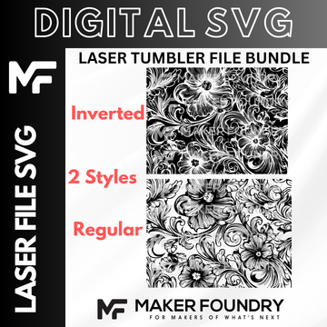The image is a digital file bundle containing various styles of laser-tumbler files, including inverted and regular patterns.