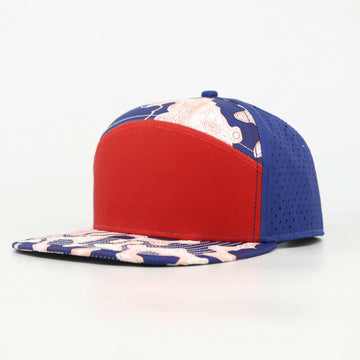 Red Front With Red White And Blue Topo And Blue Back | Performance Waterproof Hat