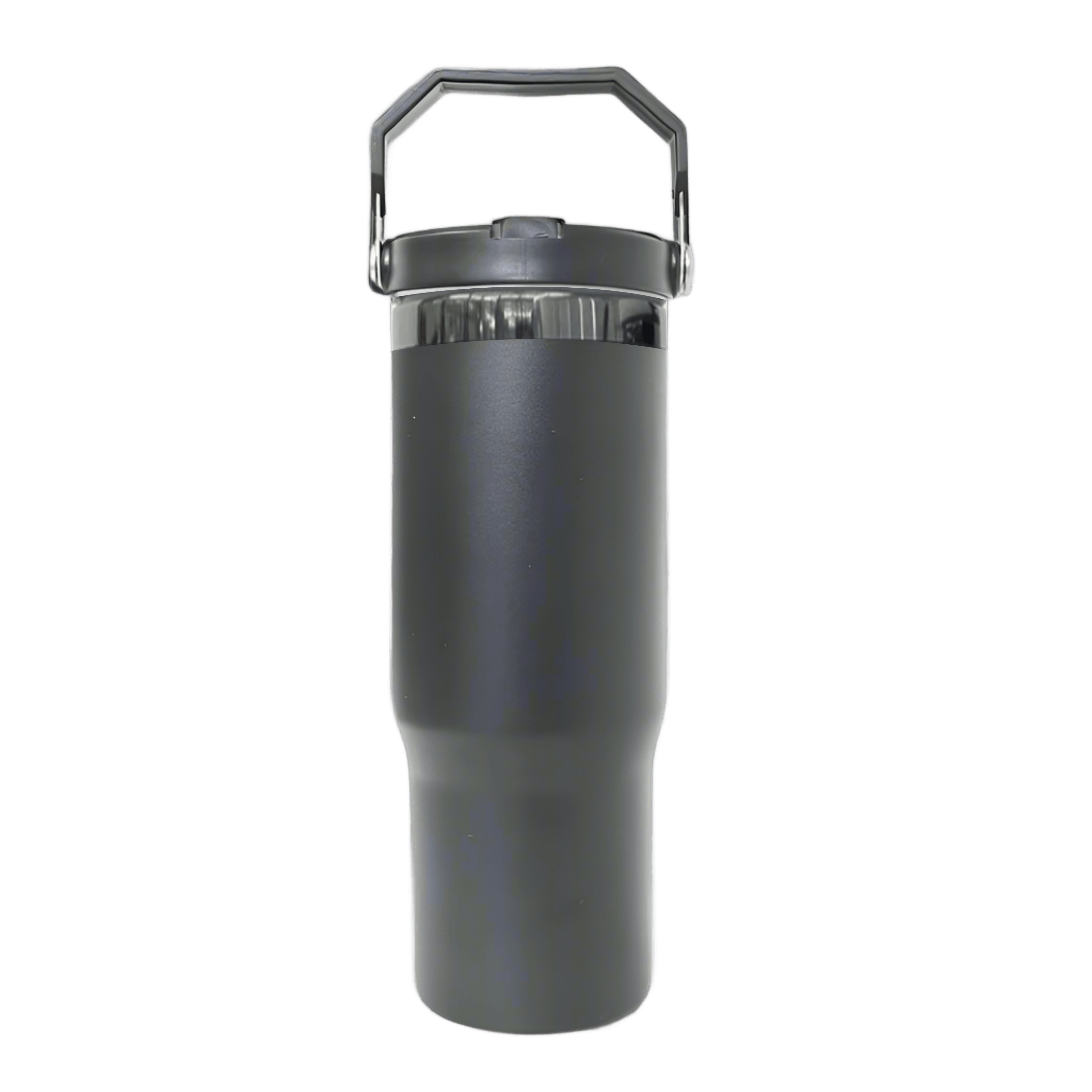 30oz Black Plated Flip Tumbler - Black