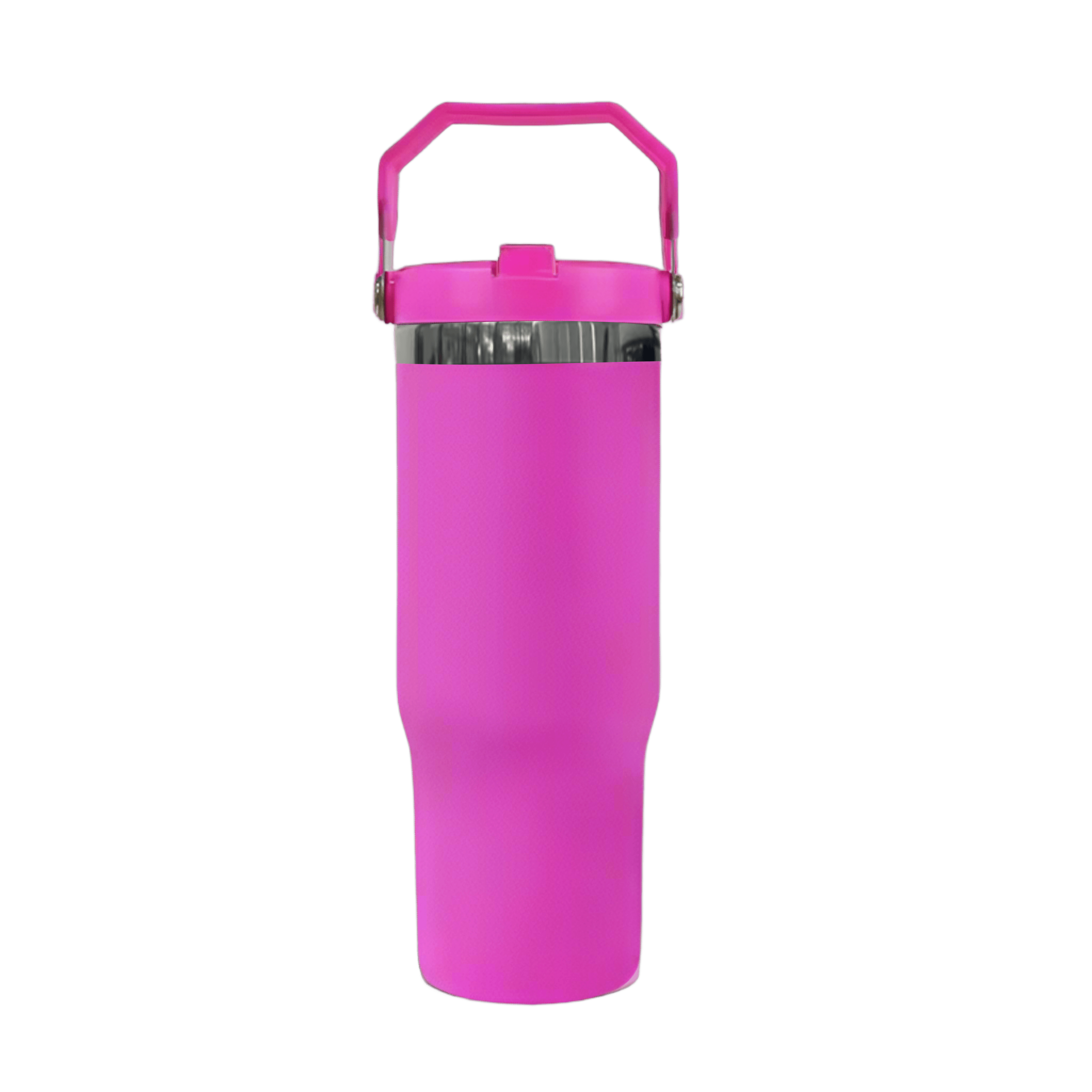 30oz Black Plated Flip Tumbler - Hot Pink