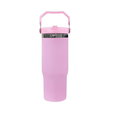 30oz Black Plated Flip Tumbler - Pink