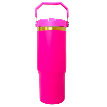 30oz Gold Plated Flip Tumbler - Pink