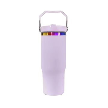 30oz Rainbow Plated Flip Tumbler - Lavender