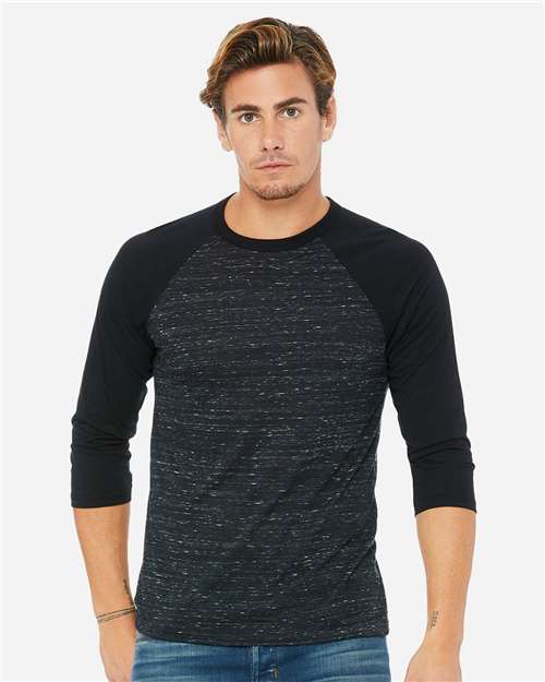 Unisex Three-Quarter Sleeve Baseball Tee - 3200