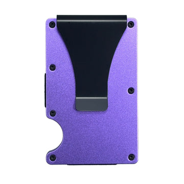Minimalist RFID Wallet – Purple Metal