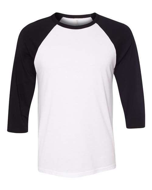 Unisex Three-Quarter Sleeve Baseball Tee - 3200