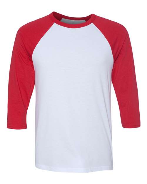 Unisex Three-Quarter Sleeve Baseball Tee - 3200