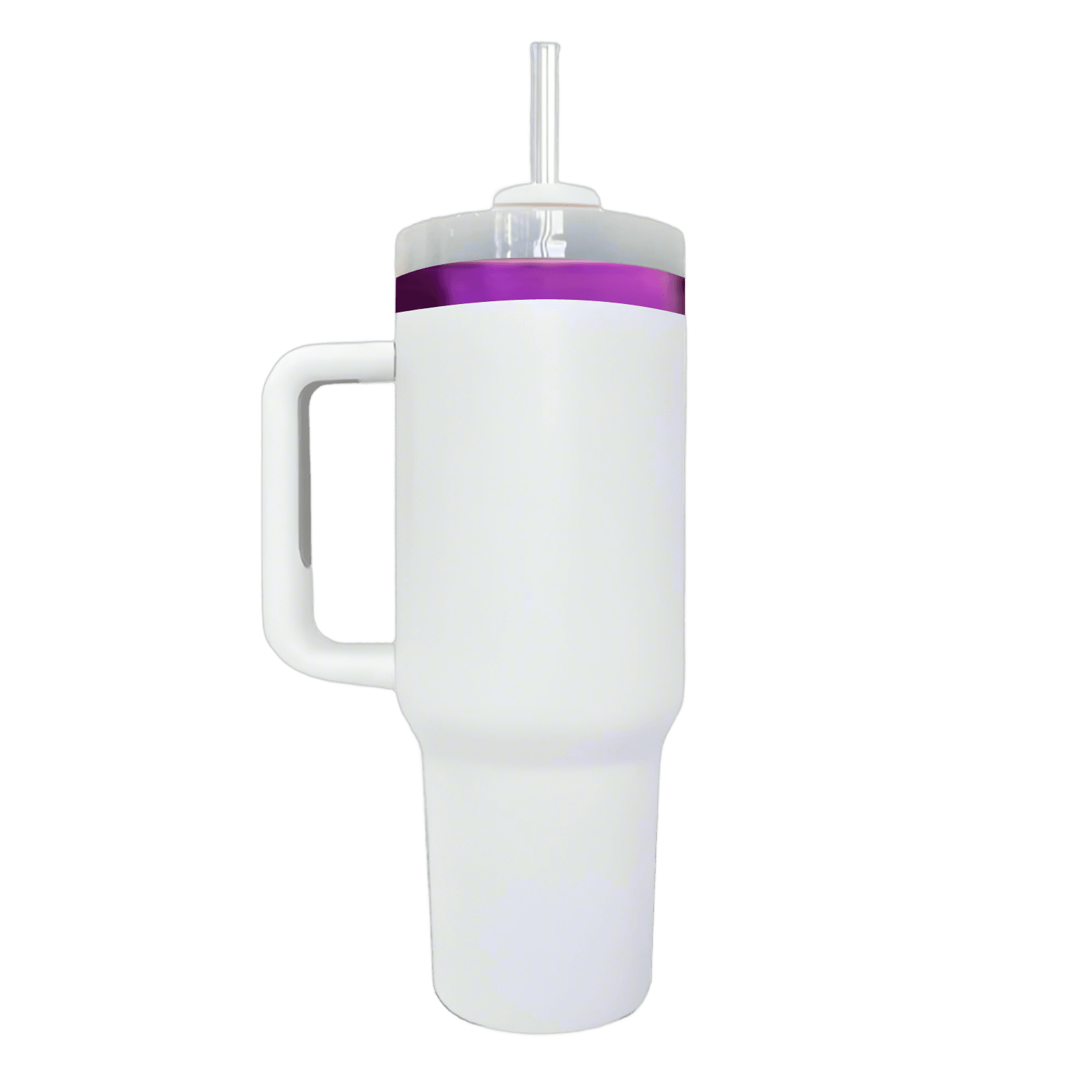 40oz Purple/Pink Plated Tumbler - White