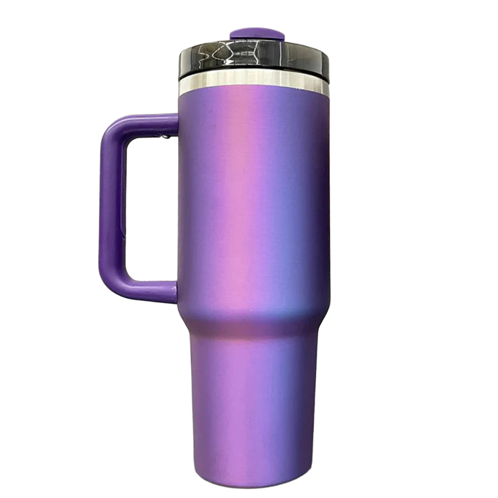 40oz Silicon Grip Stainless Steel  Tumbler - Aurora
