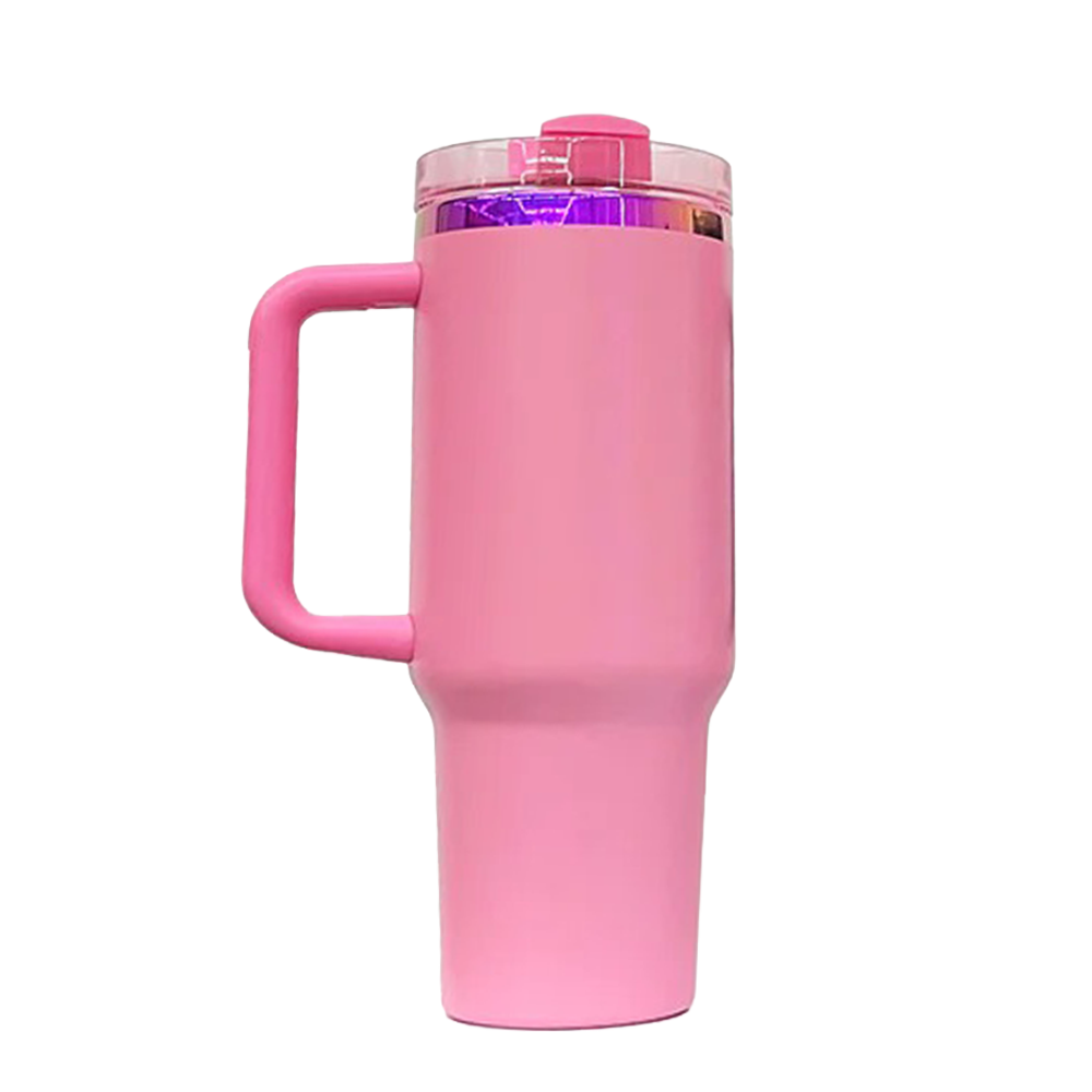 40oz Purple/Pink Plated Tumbler - Bubblegum