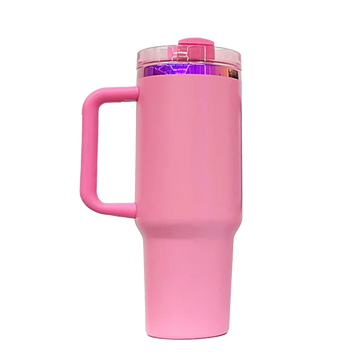 40oz Purple/Pink Plated Tumbler - Bubblegum