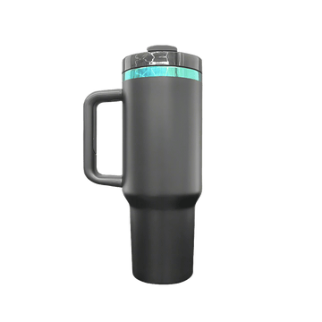 40oz Green/Blue Plated Tumbler - Black