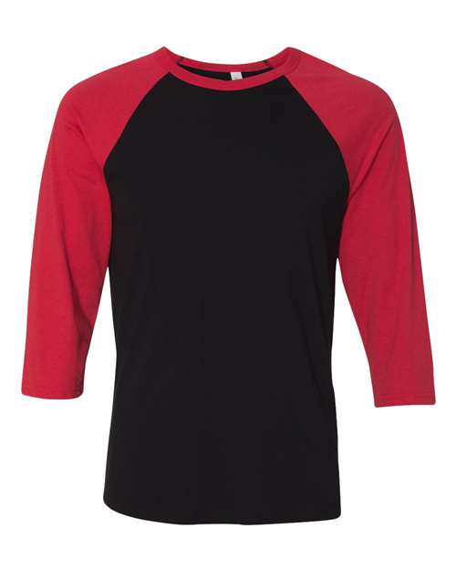 Unisex Three-Quarter Sleeve Baseball Tee - 3200