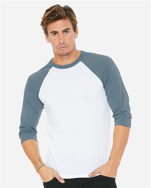 Unisex Three-Quarter Sleeve Baseball Tee - 3200