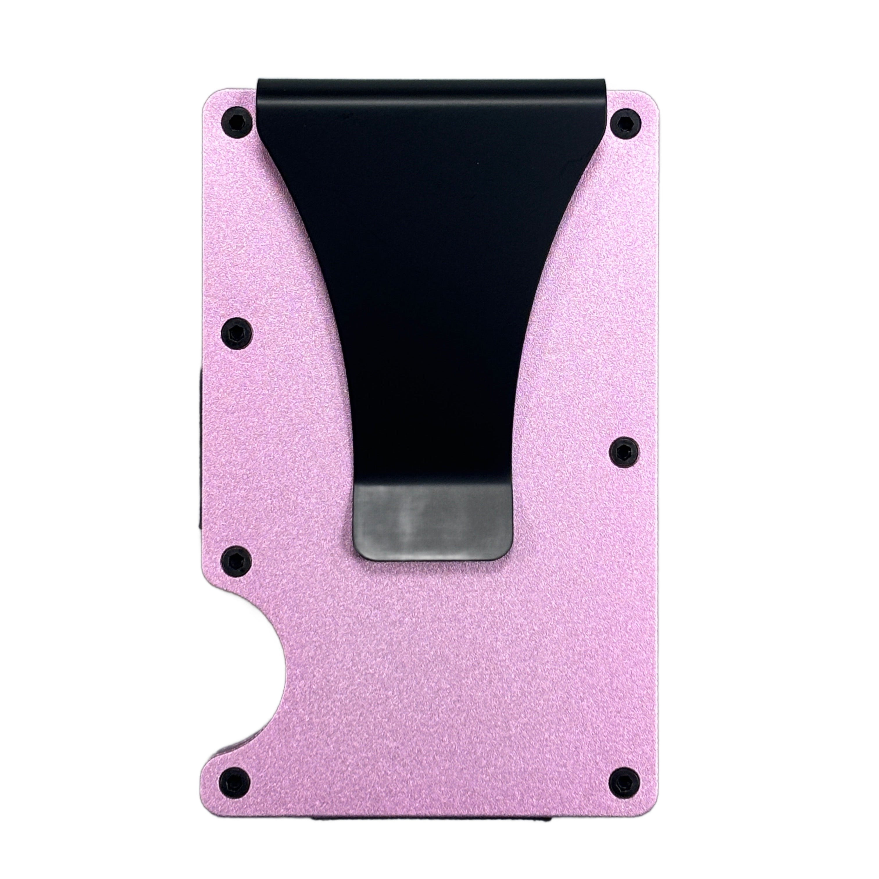 Minimalist RFID Wallet – Pink Metal