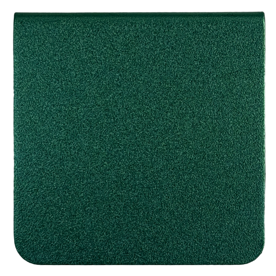 A square image with a green, textured surface.