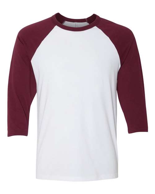 Unisex Three-Quarter Sleeve Baseball Tee - 3200