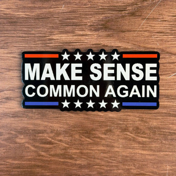 Make Sense Common Again - Patriotic | UV Printed Leather Hat Patch (Copy) 