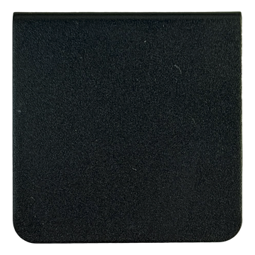 The image is a black square with a textured surface.