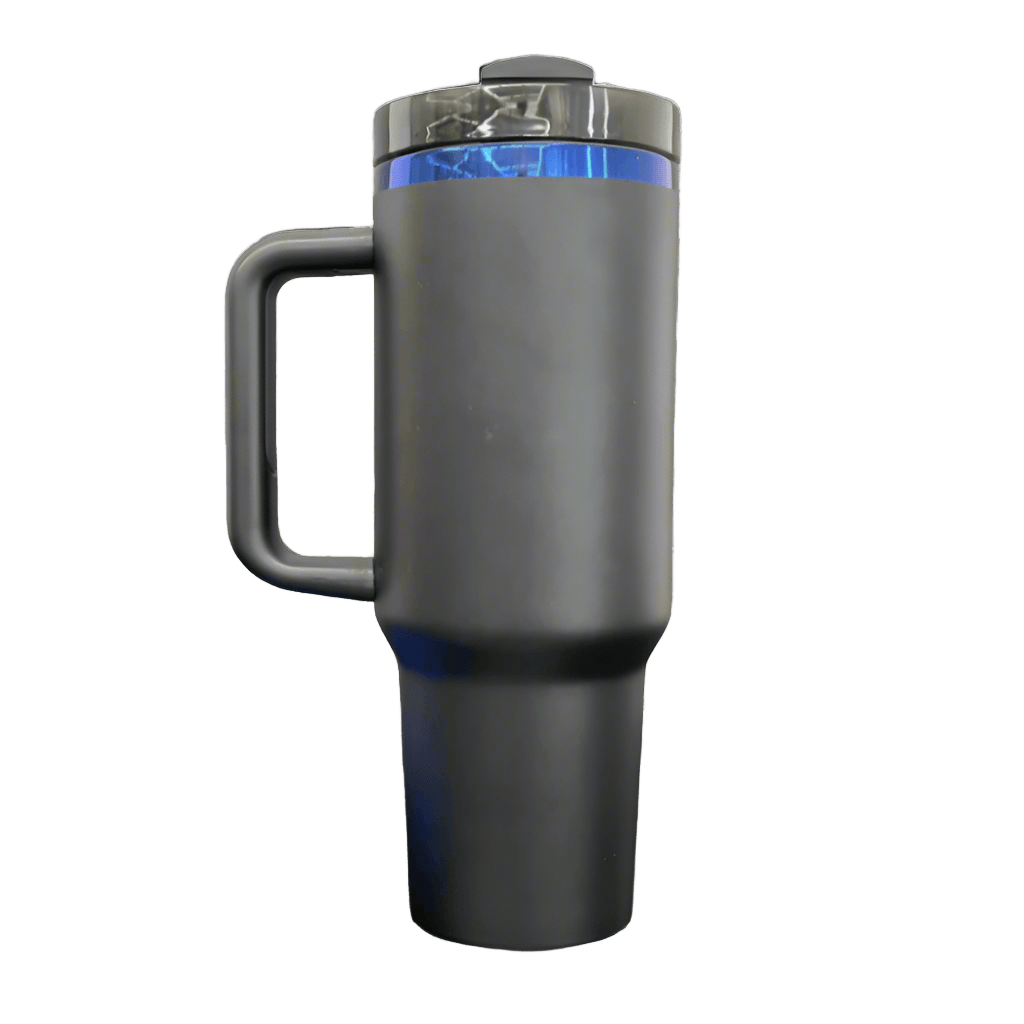 40oz Blue Plated Tumbler - Black