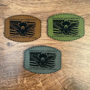 Worth the Carnage – Laser Engraved Patriotic Eagle Patch 