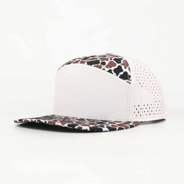 Tan Front With Brown Camo And Tan Back | Performance Waterproof 7-Panel Hat