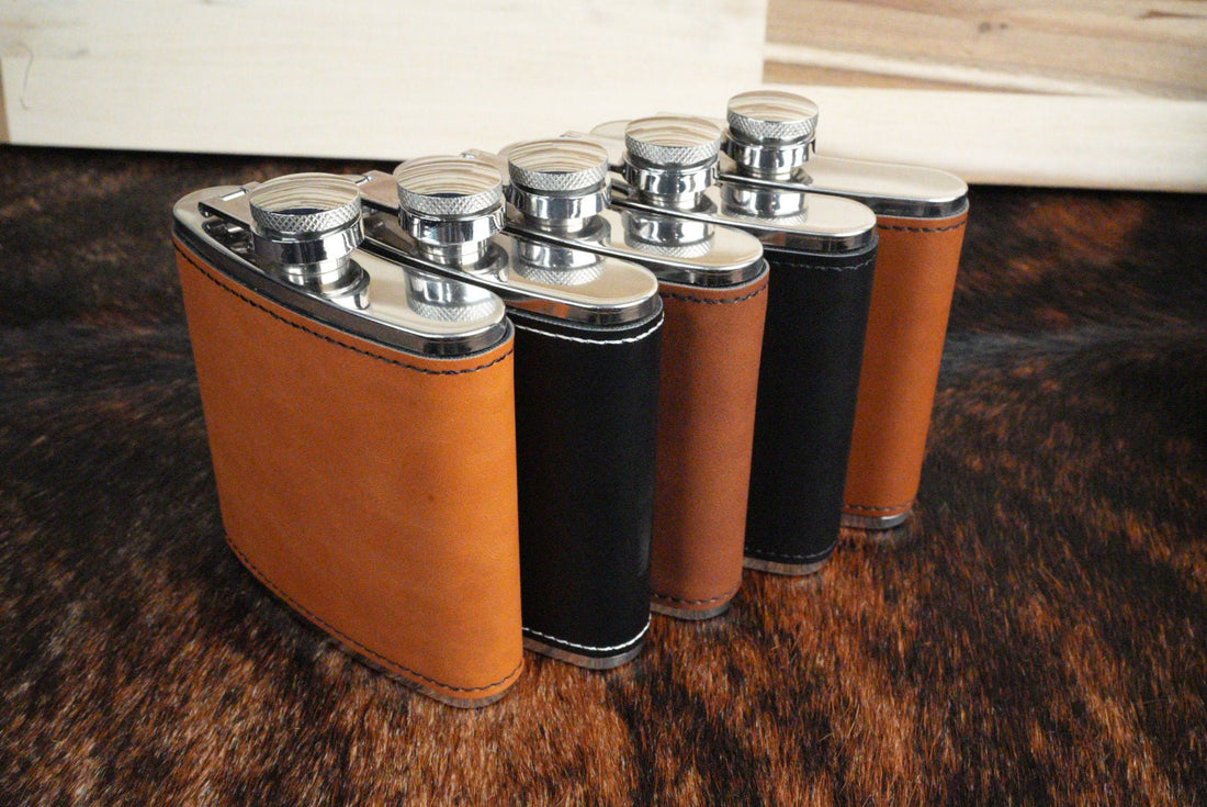 6oz. Hip Flasks: Heritage Collection Premium Leatherette®