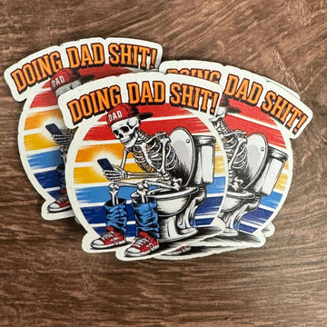 Doing Dad Shit | UV Printed Leather Hat Patch 