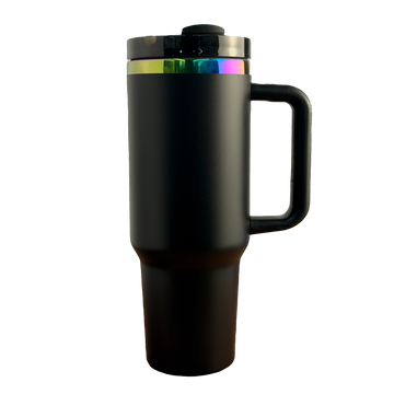 40oz Rainbow Plated Tumbler - Black