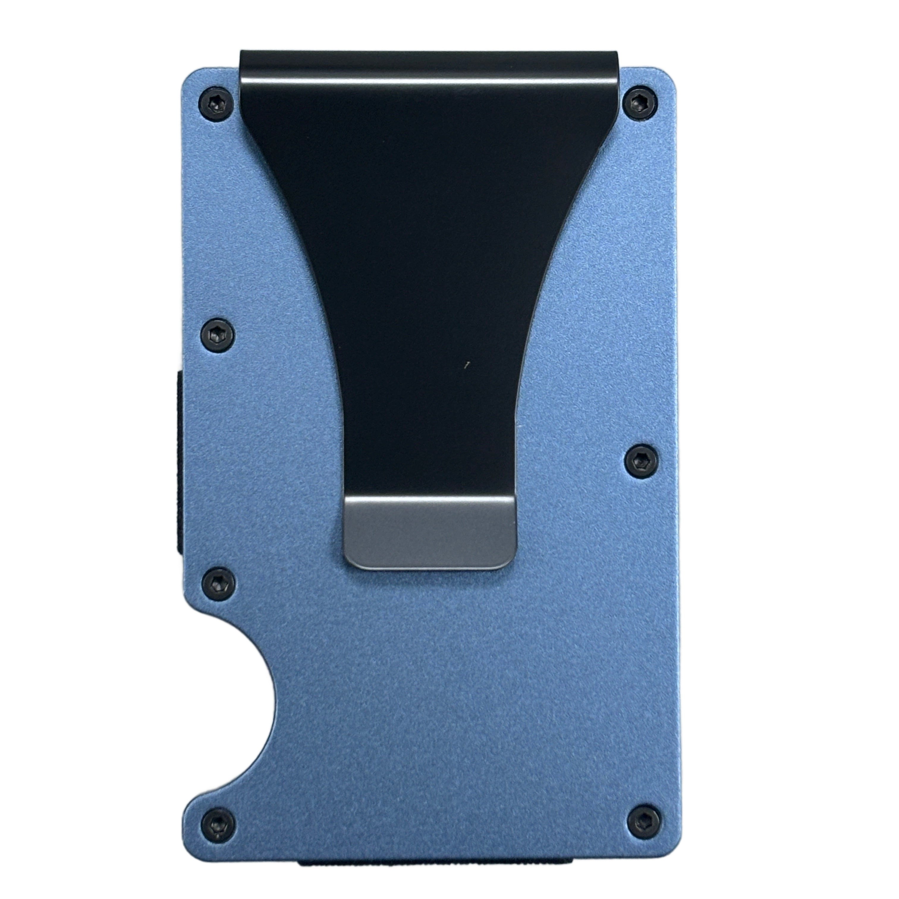 Minimalist RFID Wallet – Grey Blue Metal