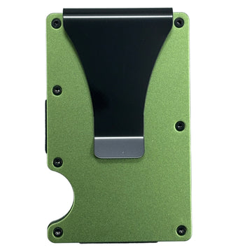 Minimalist RFID Wallet – Army Green Metal
