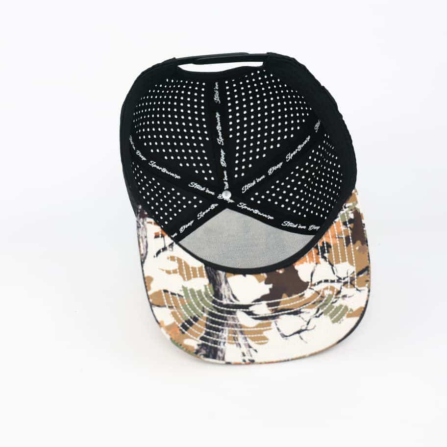 Waterproof Camo Hat | Cork Front Snapback Caps | Performance Waterproof 7-Panel Hat
